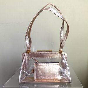 Dolce & Gabbana Clear Bag with Metallic Pouch